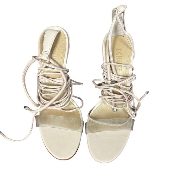 Schutz PInk Ankle Wrap Sandal SIZE 8 Jessie Gladiator Heel Leather $118 NEW - Picture 7 of 12